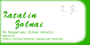 katalin zolnai business card